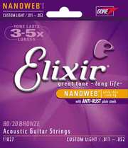 Струны Elixir 11027 Nanoweb Bronze 11-52 Вся Украина