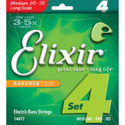 Струны бас Elixir 14077 Nanoweb Medium 45-105