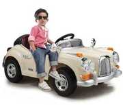 Детский электромобиль Mercedes Benz 128 RETRO. БЕЖЕВЫЙ
