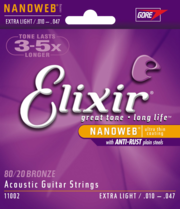 Струны Elixir 11002 Nanoweb Bronze 10-47  Вся Украина