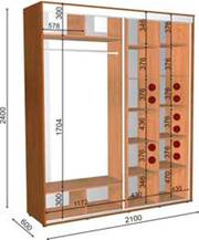 шкаф купе 210 60 240