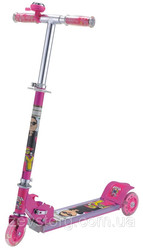 Самокат розовый с ресунками