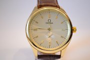 Престижные мужские наручные часы Omega Big White Gold,  гарантия