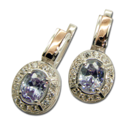 Продам серьги из серебра с золотыми напайками
