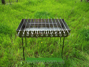 Складной мангал на 12 шампуров + 6 шампуров в подарок.