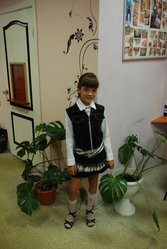 Оригинальный школьный костюм для девочек,  состоящий из 5 единиц: 1. Жа