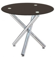 Стеклянный обеденный круглый стол Дезире,  прозрачное стекло. Уценка!