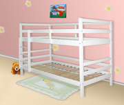 Двухъярусная кровать из сосны белая