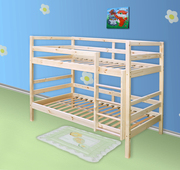 Двухъярусная кровать из сосны, кровать из дерева