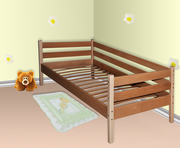 Одноярусная кровать Комфорт из бука