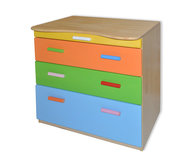 Комод из сосны цветной