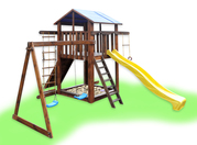 Детский игровой комплекс с качелями, игровая площадка